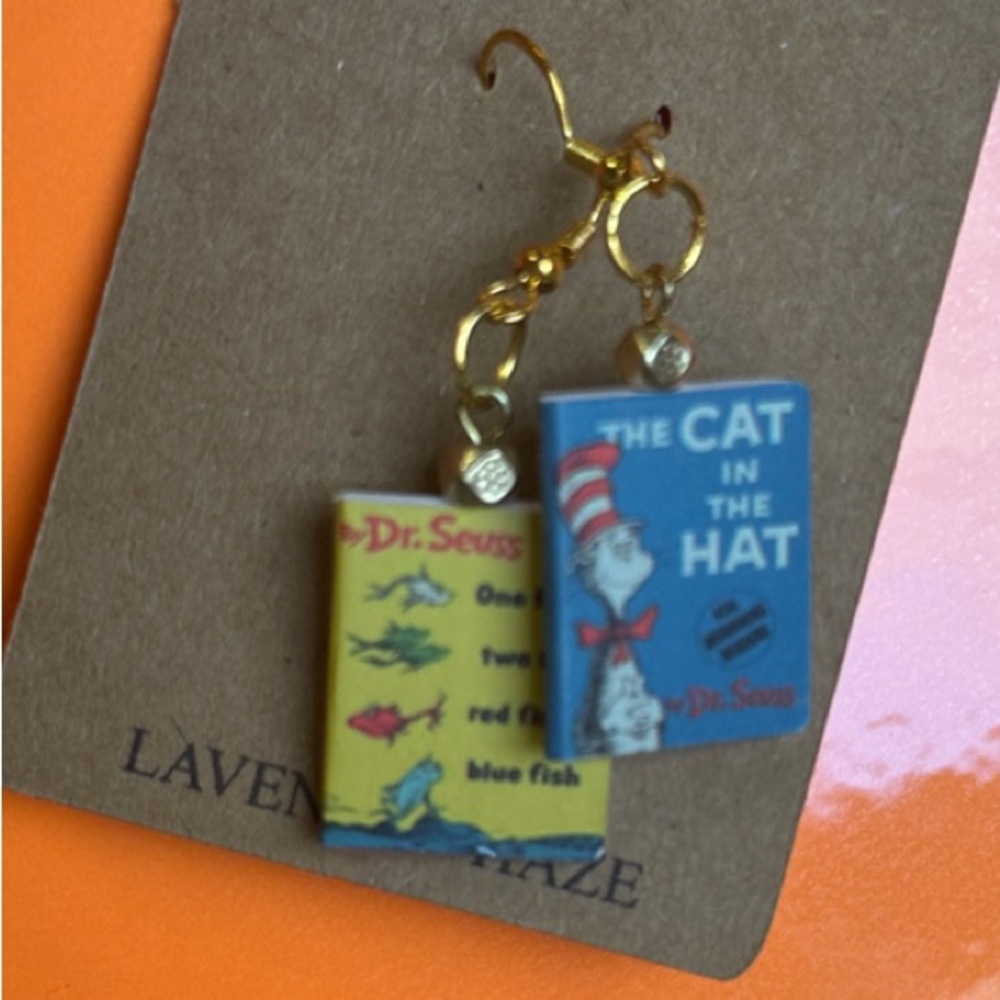 Dr. Seuss Book Earrings